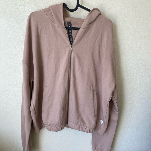 Vuori Women’s Laguna Zip Up Hoodie in Beige Size L Loungewear Sweatshirt - Picture 2 of 7